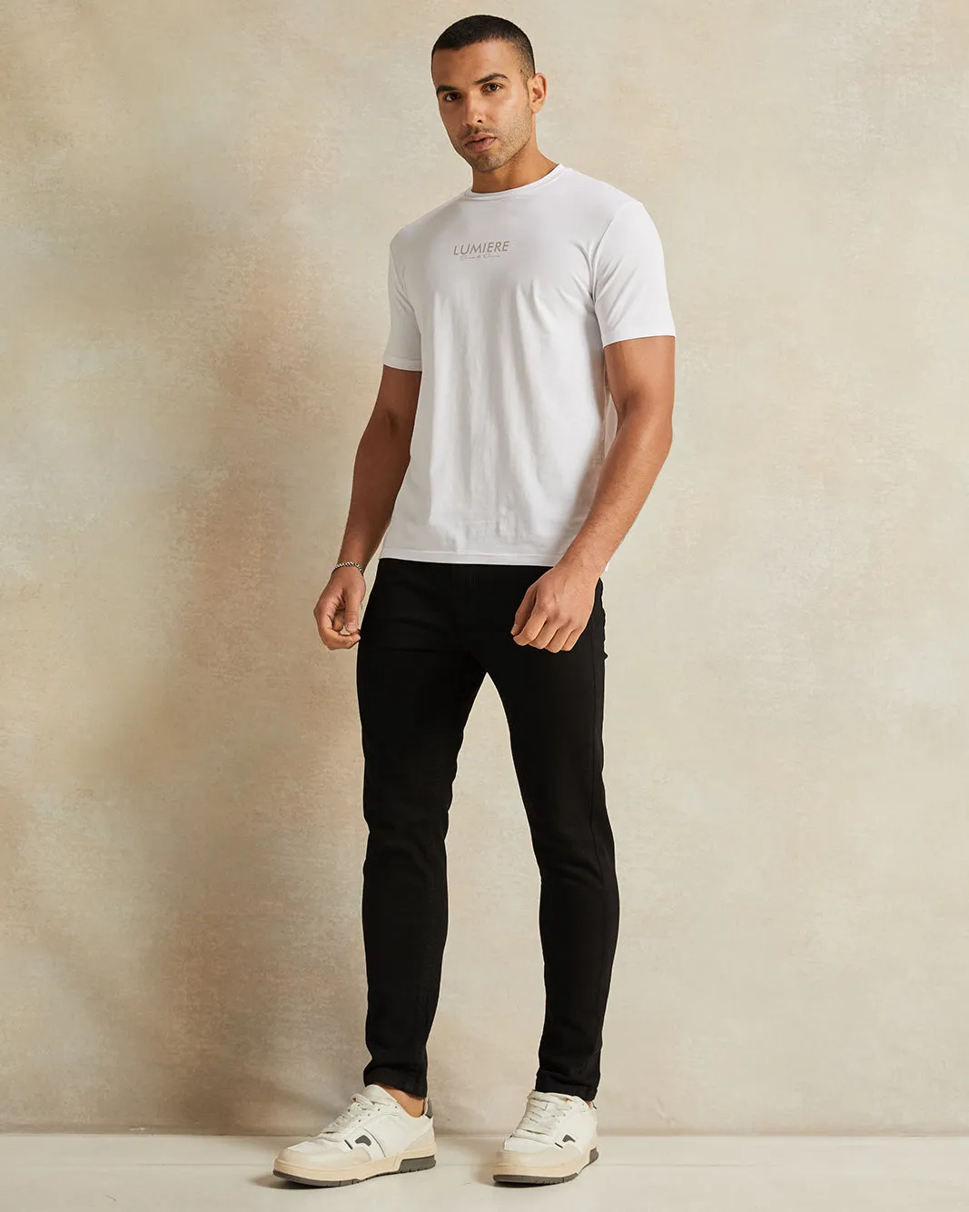 Men White Cotton Printed T-Shirt sold by Redtag product image thumbnail 2