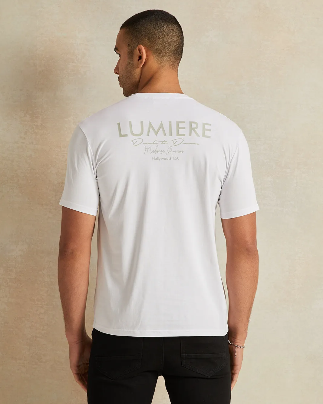 Men White Cotton Printed T-Shirt sold by Redtag product image thumbnail 3