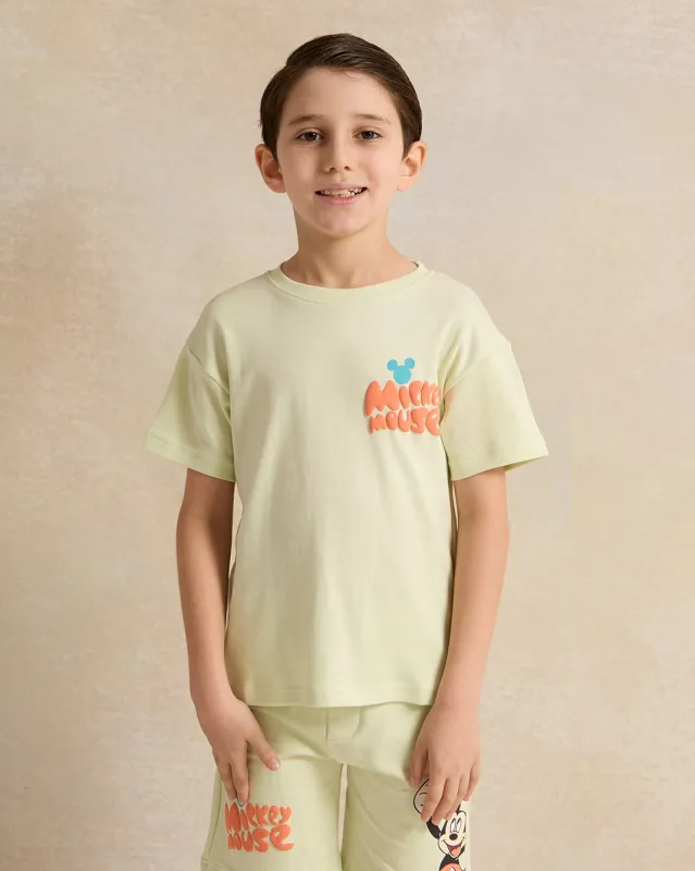 Boys Green Mickey Mouse T-Shirt sold by Redtag