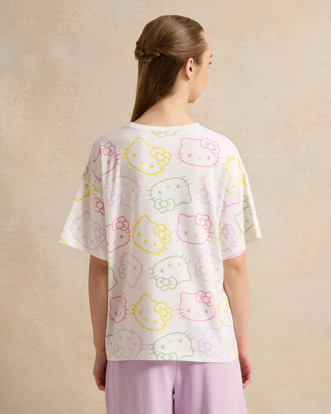 Senior Girls White Hello Kitty Top sold by Redtag product image thumbnail 3