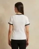 Senior Girls White Ringer Tee Wednesday sold by Redtag