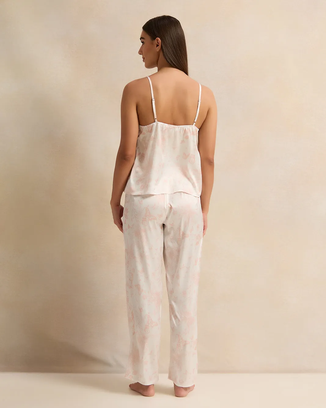 Women Pink Satin Cami Set sold by Redtag product image thumbnail 4