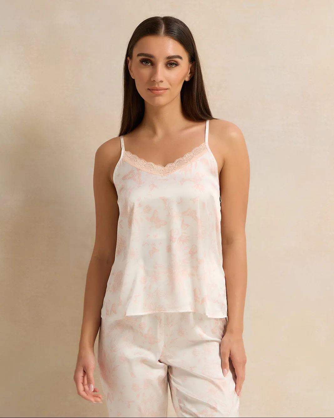 Women Pink Satin Cami Set sold by Redtag product image thumbnail 2