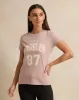 Women Short Sleeve Mauve Printed T-Shirt sold by Redtag
