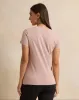 Women Short Sleeve Mauve Printed T-Shirt sold by Redtag