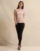 Women Short Sleeve Mauve Printed T-Shirt sold by Redtag