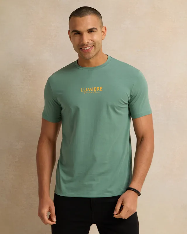 Men Green Printed T-Shirt sold by Redtag
