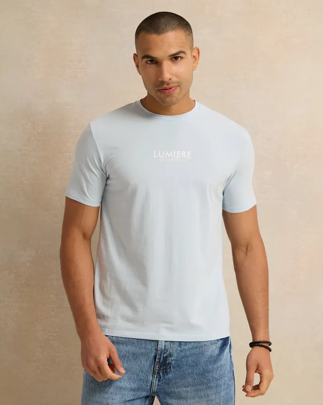 Men Blue Printed T-Shirt sold by Redtag