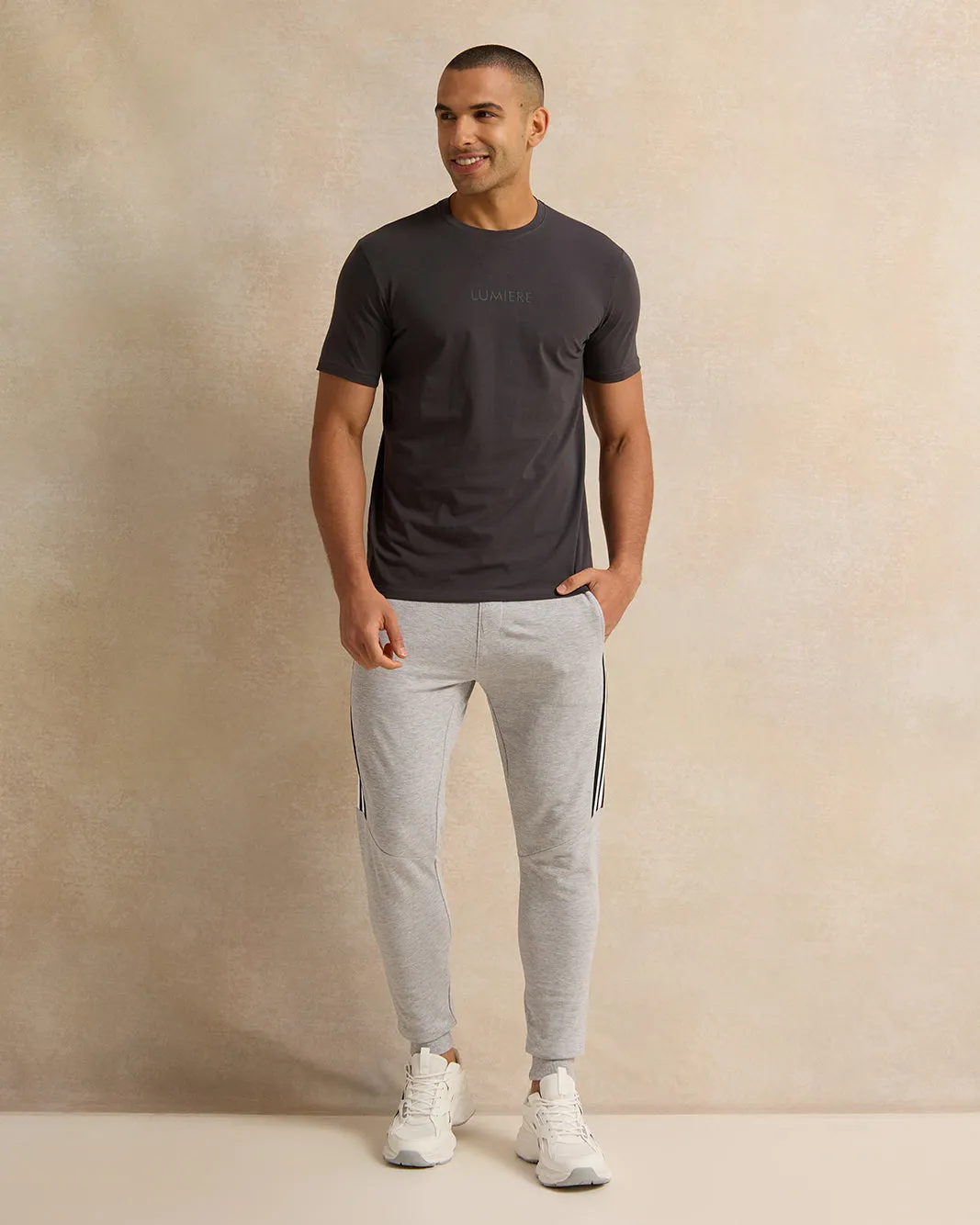 Men Charcoal Printed T-Shirt sold by Redtag product image thumbnail 2