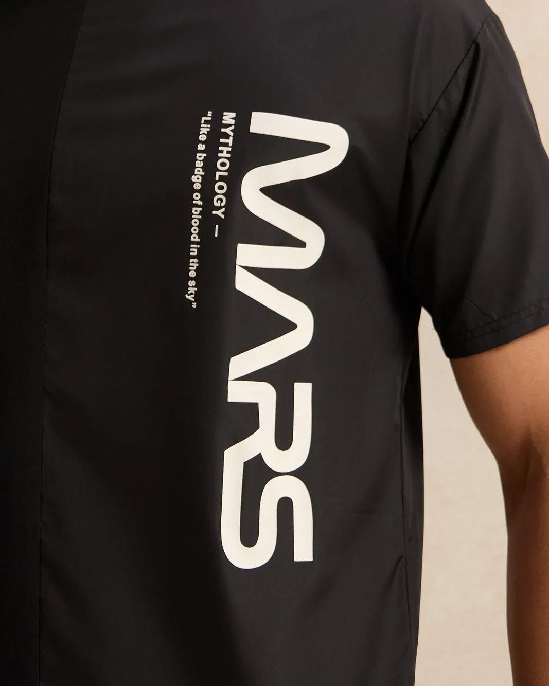 Men Black Printed T-Shirt sold by Redtag product image thumbnail 5