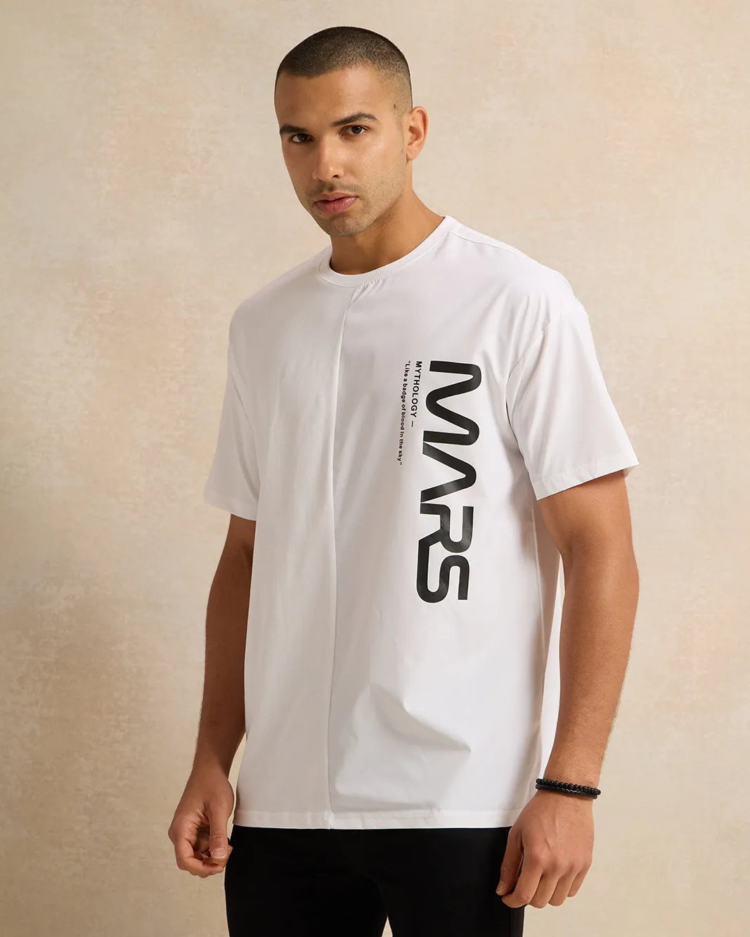 Men White Printed T-Shirt sold by Redtag