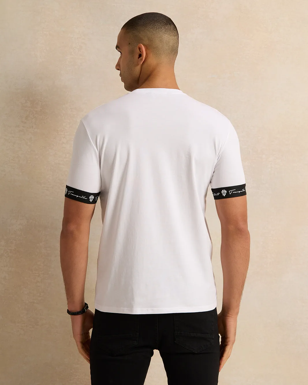 Men White Printed T-Shirt sold by Redtag product image thumbnail 3