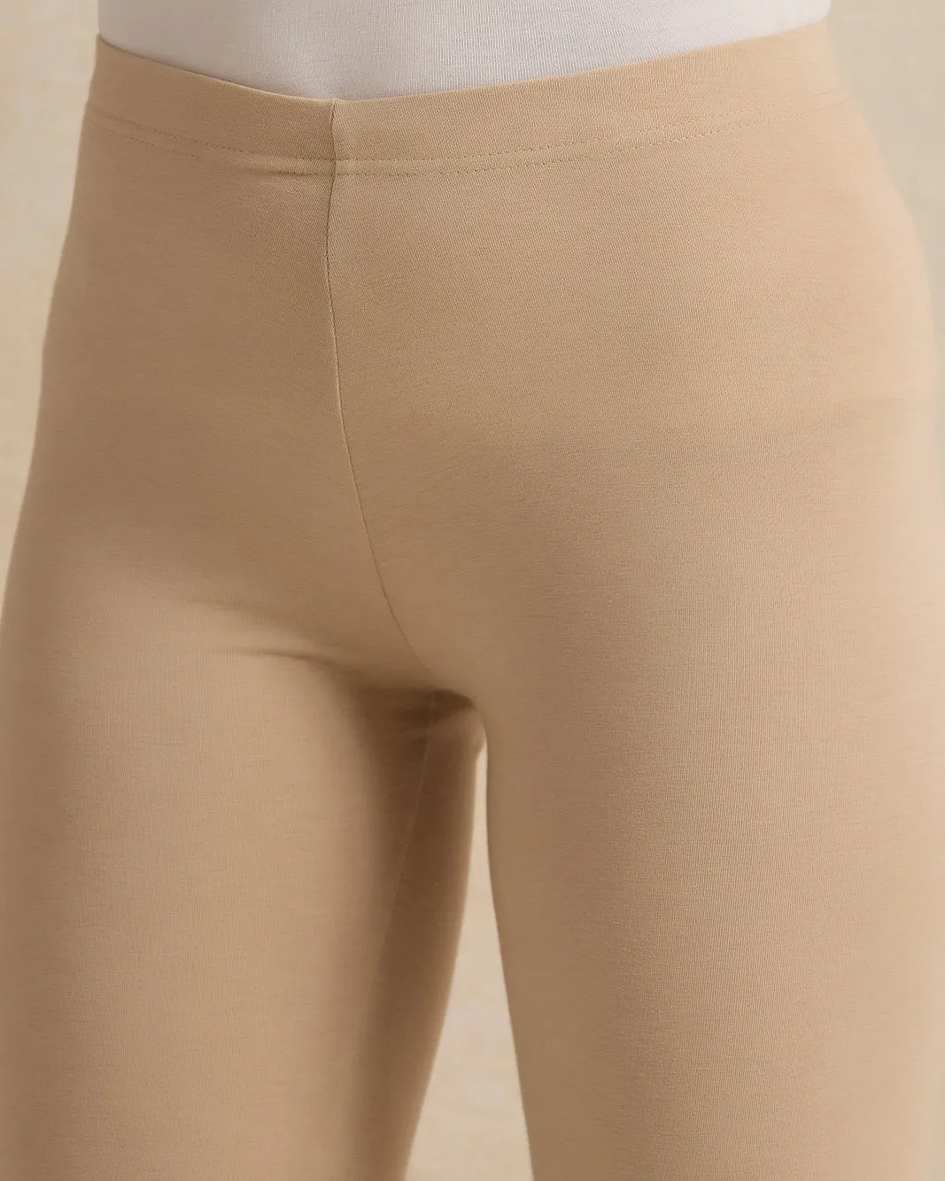 Women Taupe And Beige Plain Leggings Set (Pack Of 2) sold by Redtag product image thumbnail 5