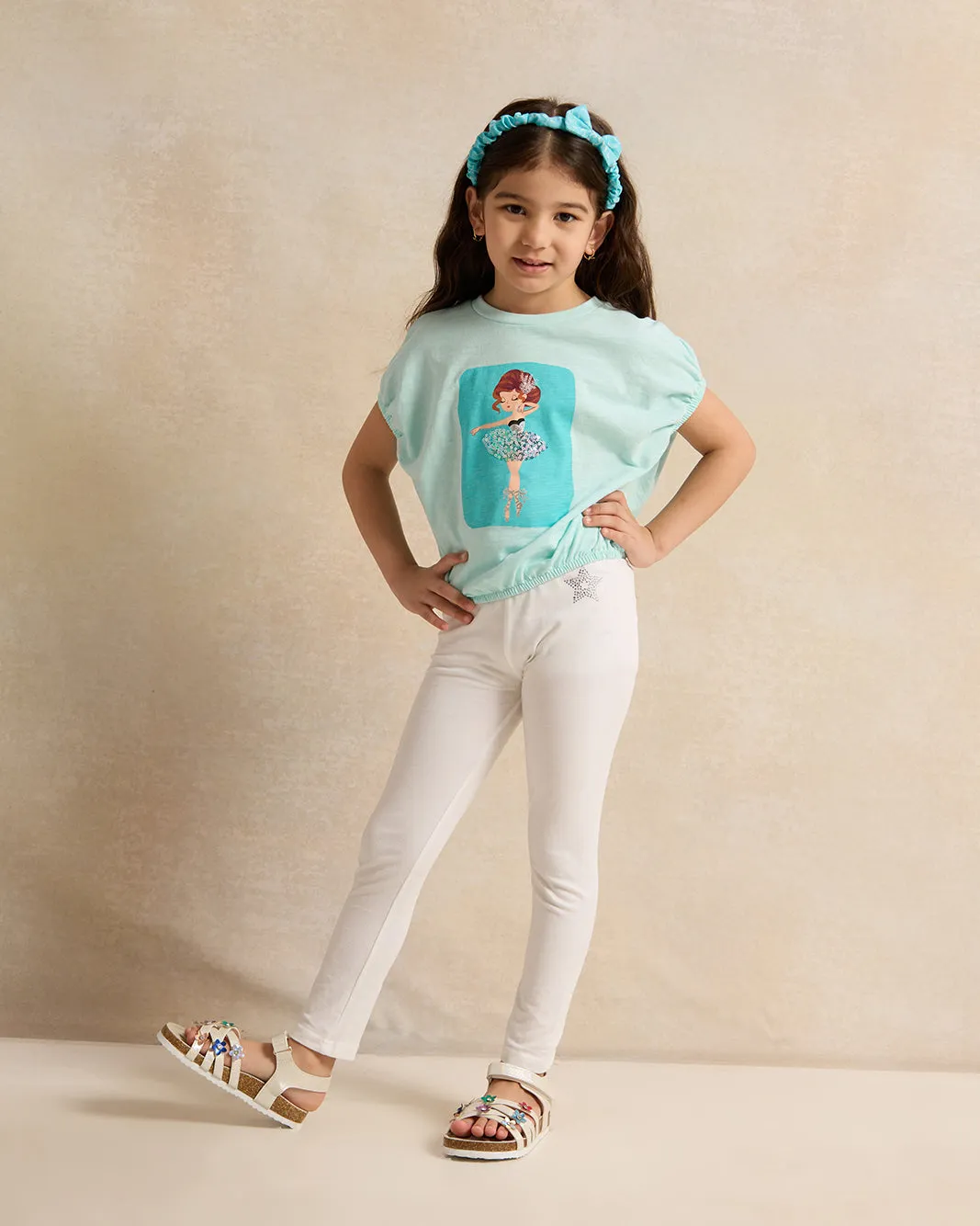 Girls Mint Mermaid Print With Sequins T-Shirt sold by Redtag product image thumbnail 2