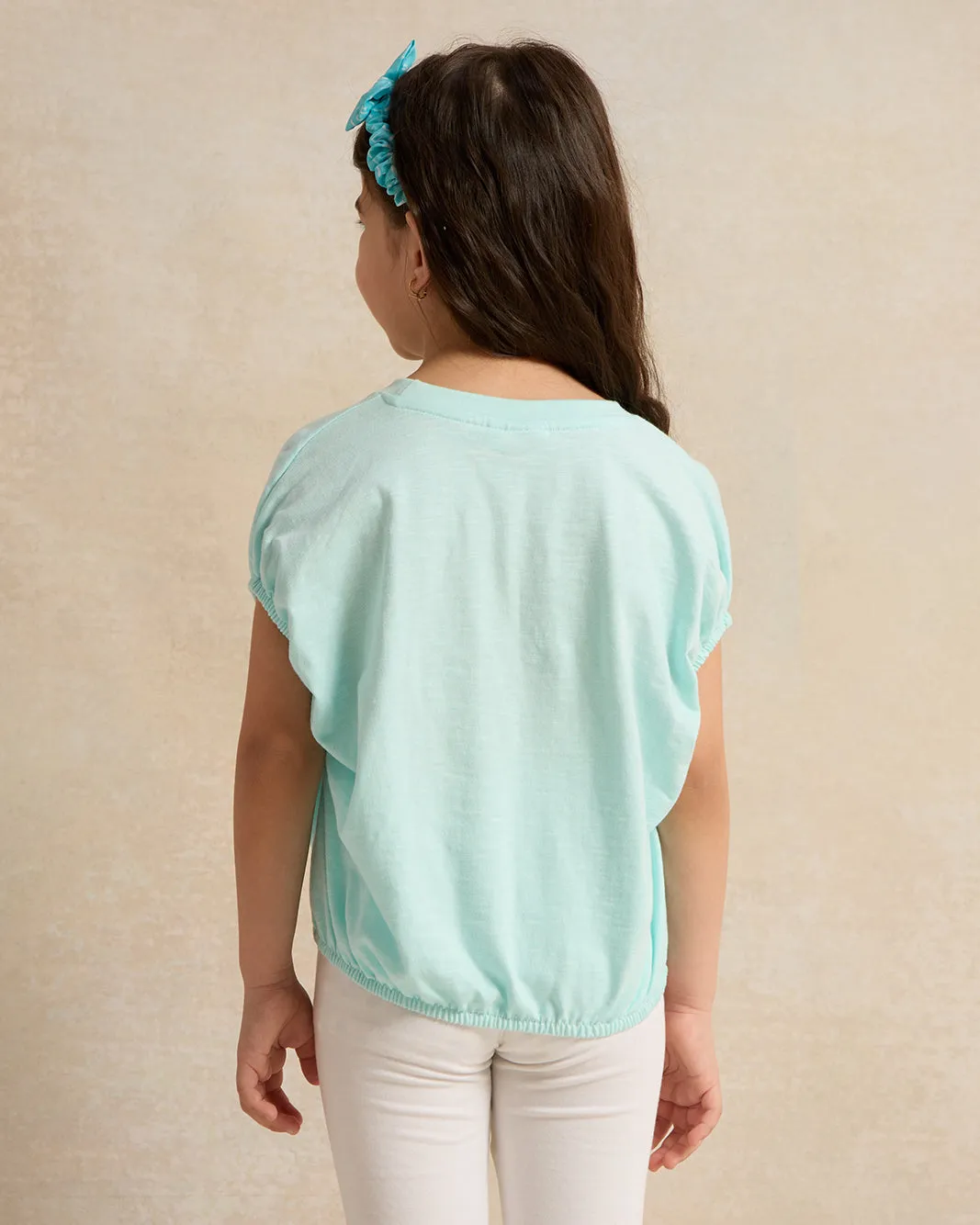 Girls Mint Mermaid Print With Sequins T-Shirt sold by Redtag product image thumbnail 3
