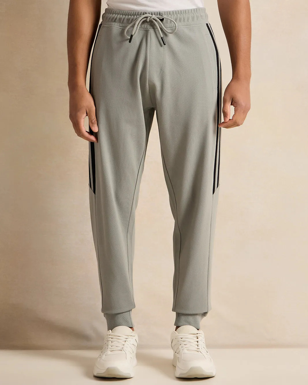 Men Grey Pique Active Pants sold by Redtag