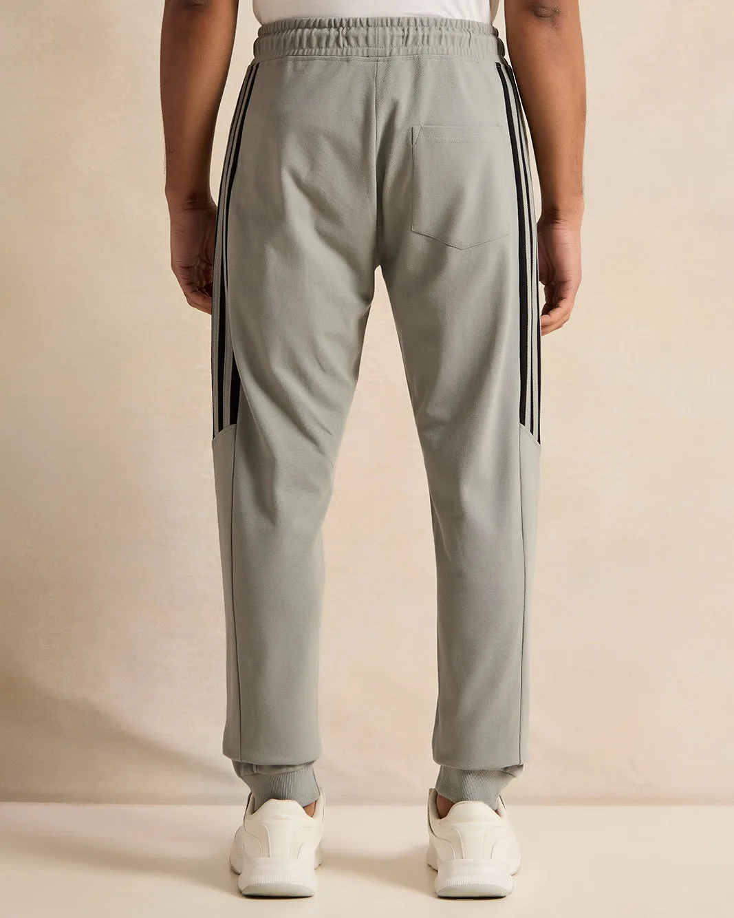 Men Grey Pique Active Pants sold by Redtag product image thumbnail 3