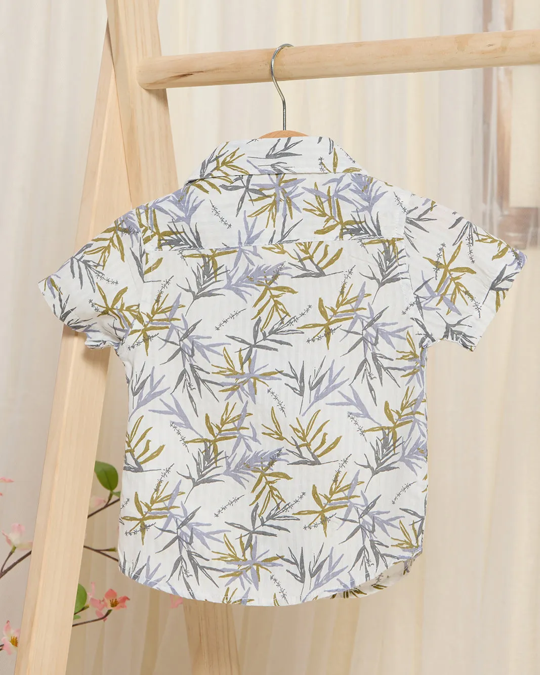 Infant Boys White Printed Shirt sold by Redtag product image thumbnail 4