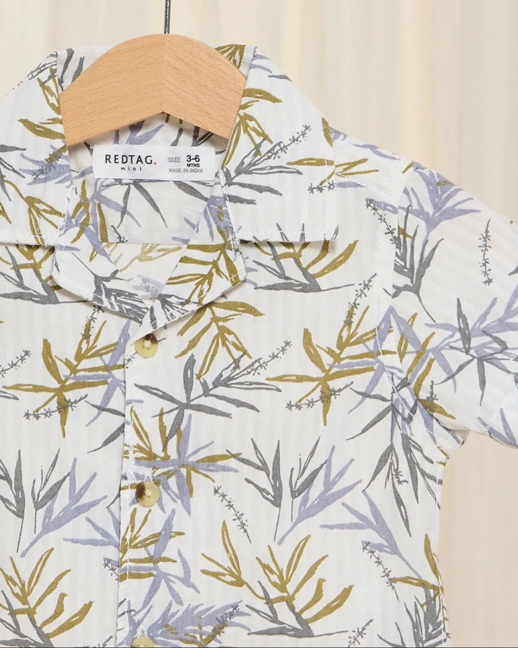 Infant Boys White Printed Shirt sold by Redtag product image thumbnail 2