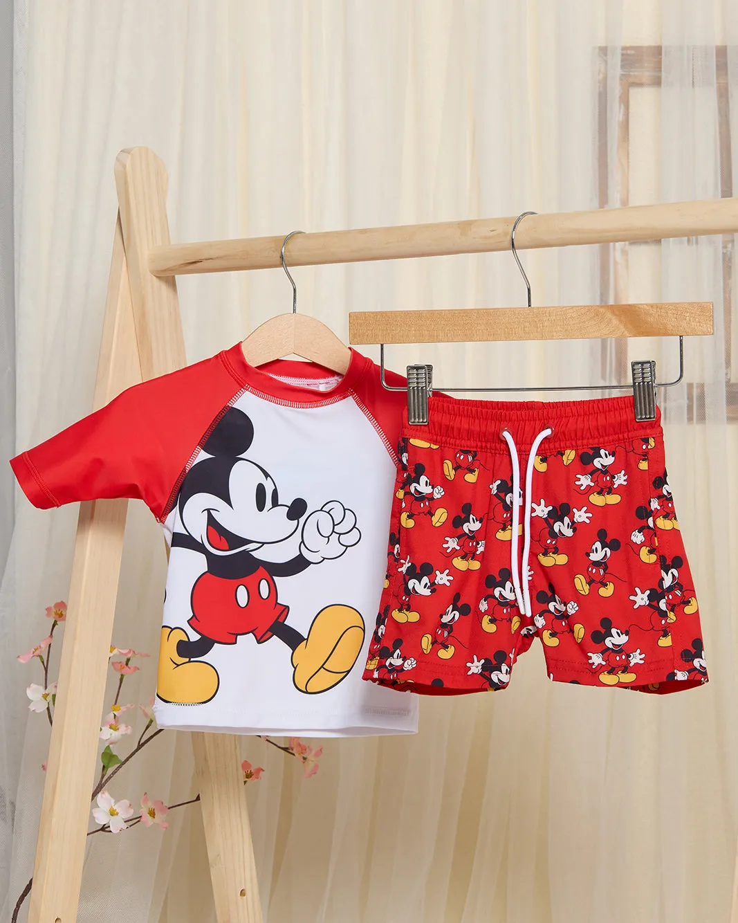 Infant Boys Red Printed Swim Set (2 Piece) sold by Redtag