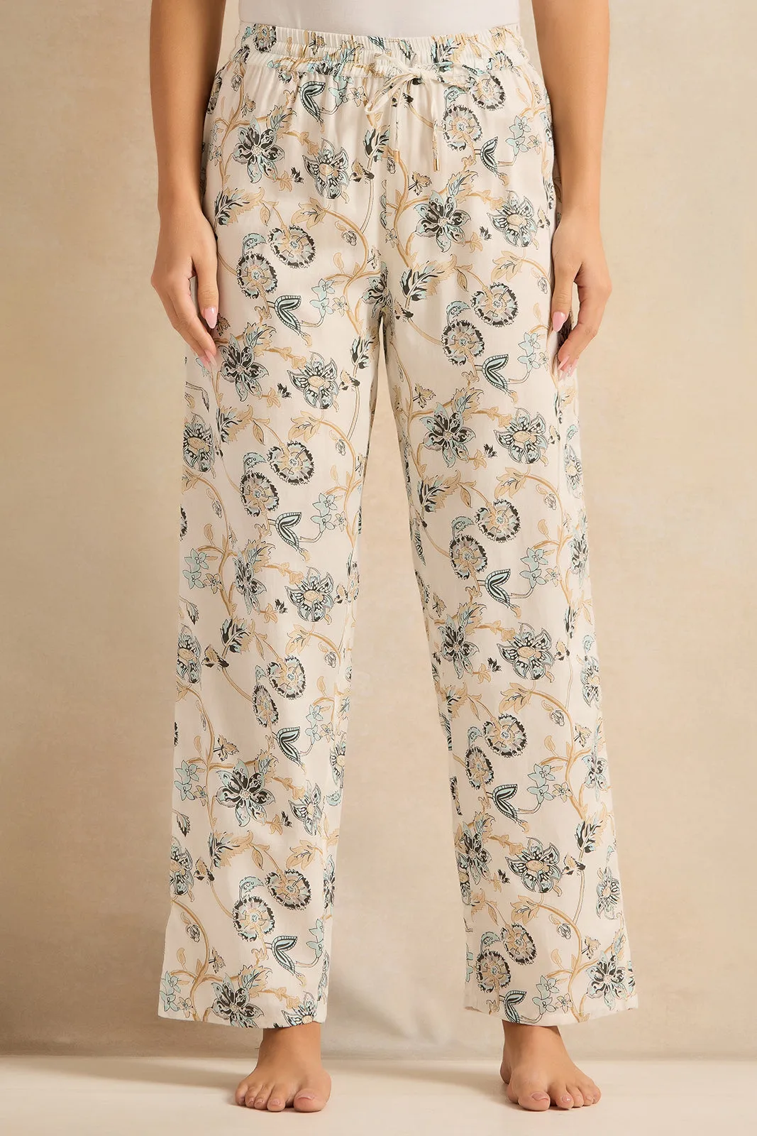 Women White Printed Pyjama Set (2 Piece) sold by Redtag product image thumbnail 4