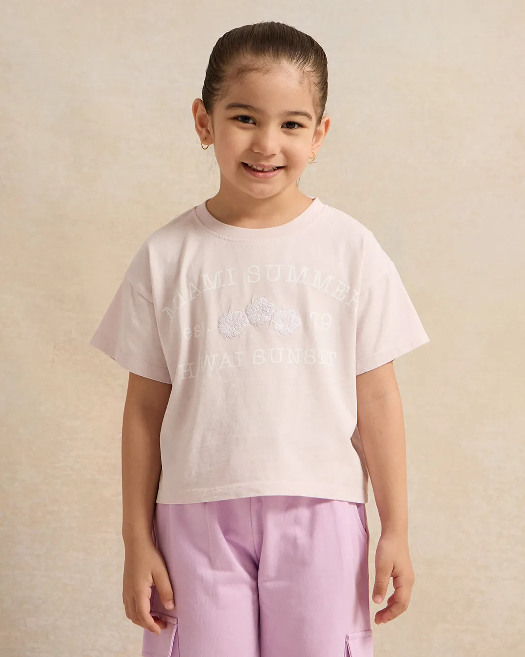 Girls Pink Printed T-Shirt sold by Redtag