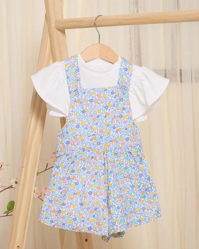 Infant Girls Blue Poplin Dress With T-Shirt (2 Piece) sold by Redtag