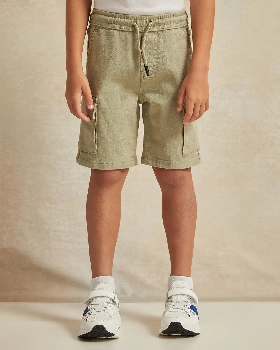 Boys Green Denim Cargo Shorts sold by Redtag