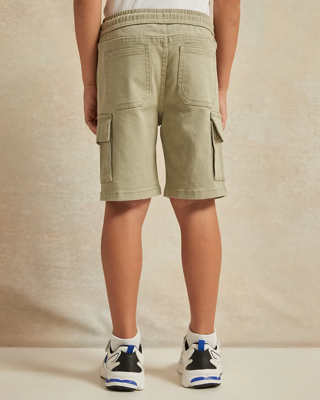 Boys Green Denim Cargo Shorts sold by Redtag product image thumbnail 3