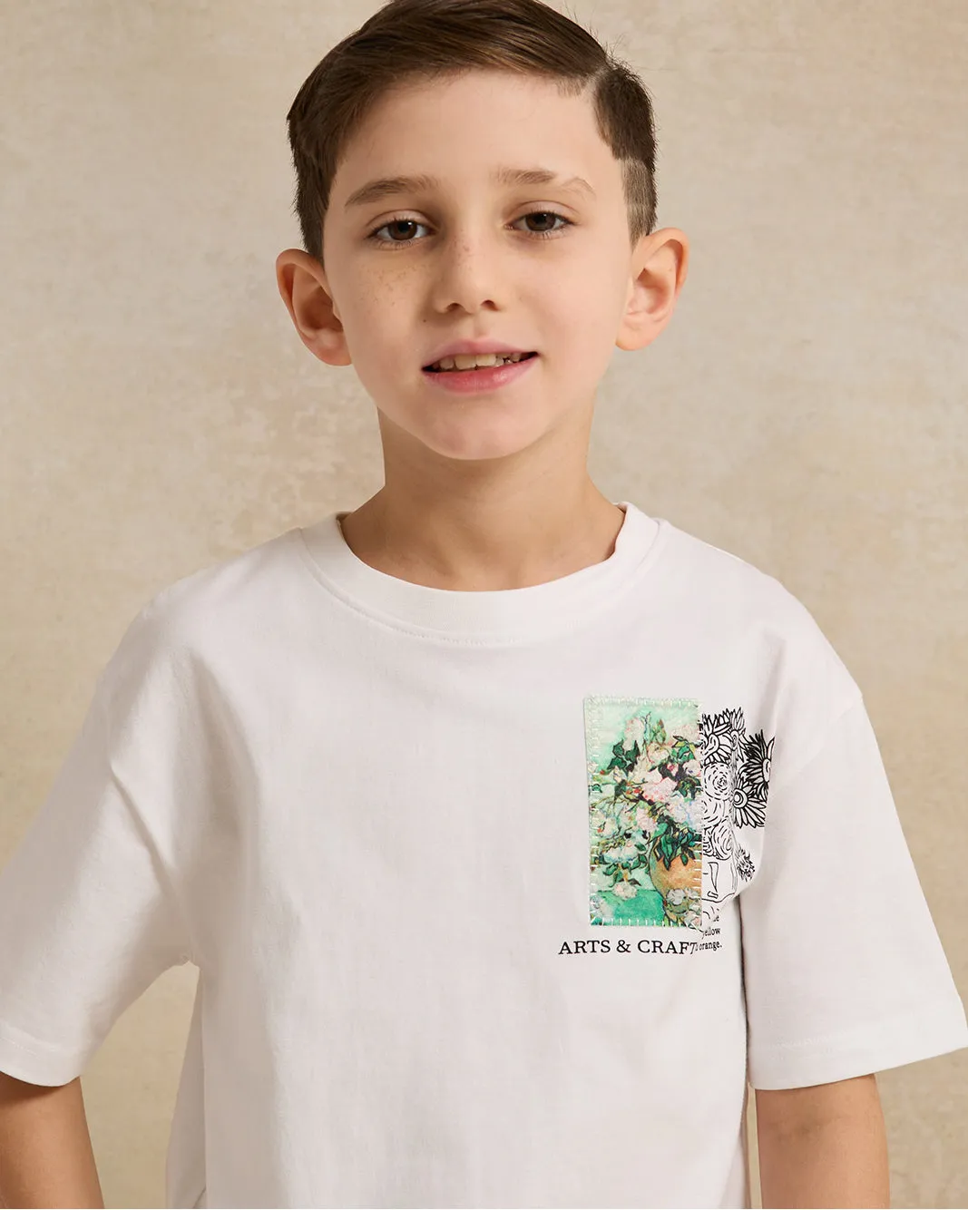 Boys White Printed T-Shirt sold by Redtag product image thumbnail 4