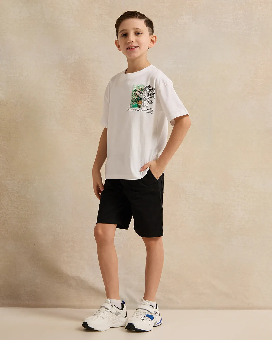 Boys White Printed T-Shirt sold by Redtag product image thumbnail 2