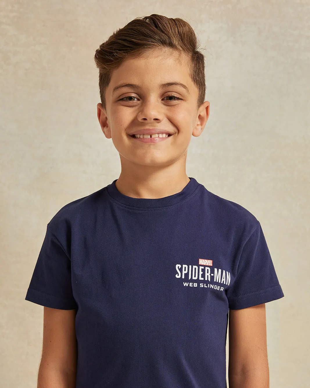 Boys Navy Spider Man Print T-Shirt sold by Redtag product image thumbnail 4