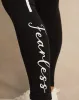 Women Black Side Print Detailed Leggings sold by Redtag