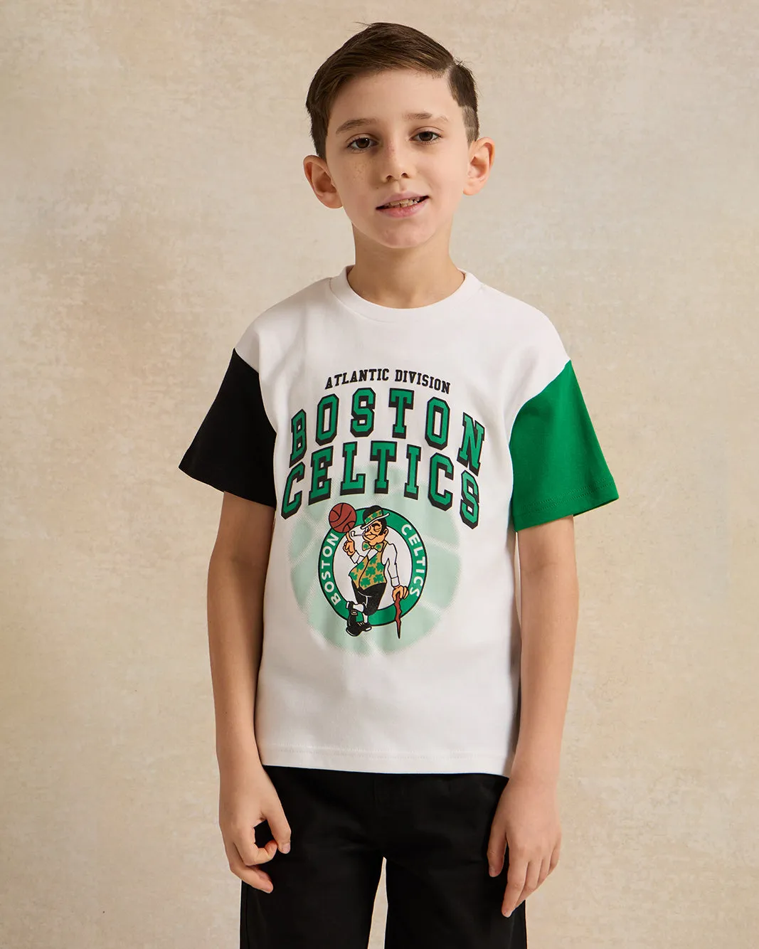 Boys White Boston Celtics Oversized T-Shirt sold by Redtag