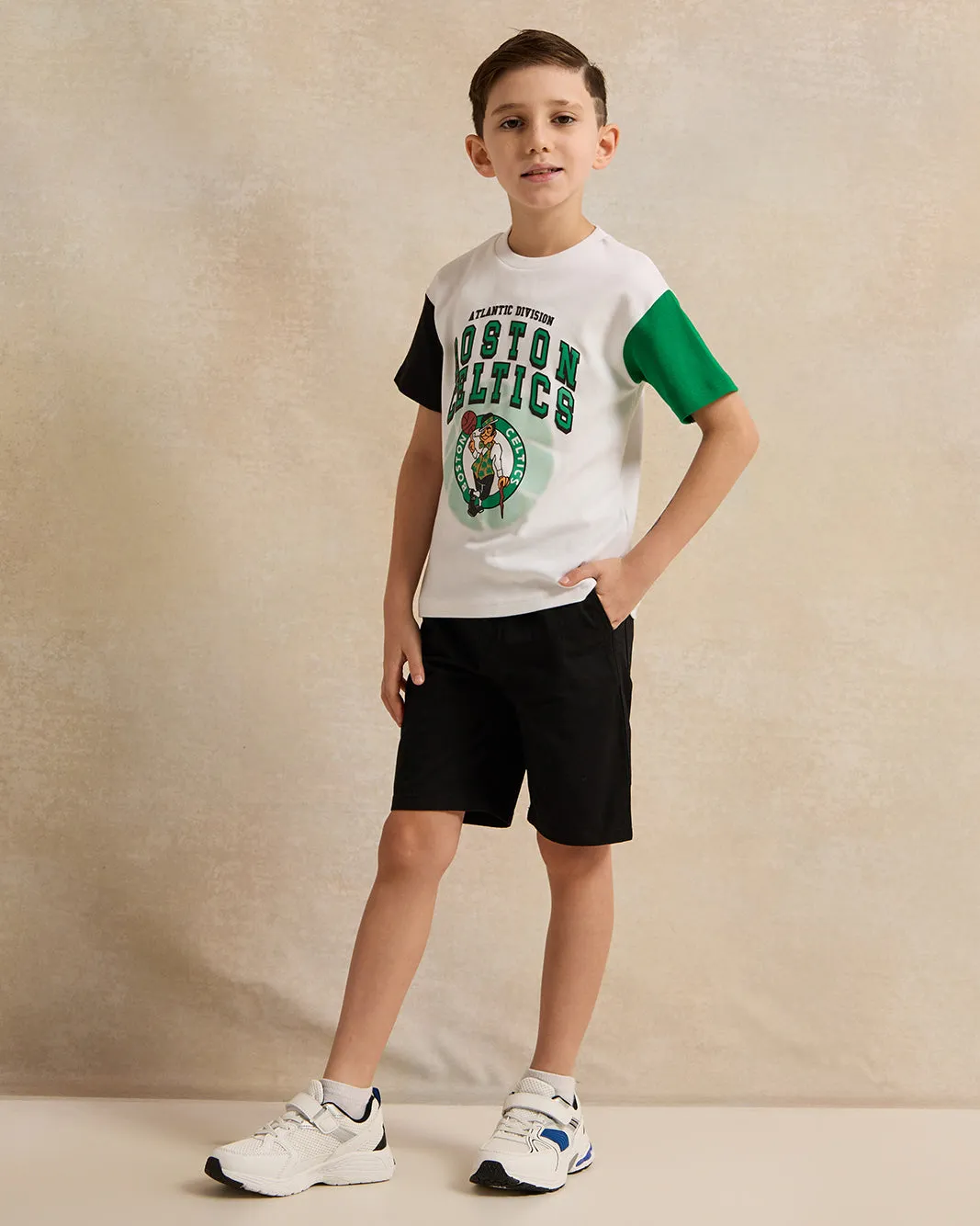 Boys White Boston Celtics Oversized T-Shirt sold by Redtag product image thumbnail 2