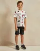 Boys White Miami Heat Print Oversized T-Shirt sold by Redtag