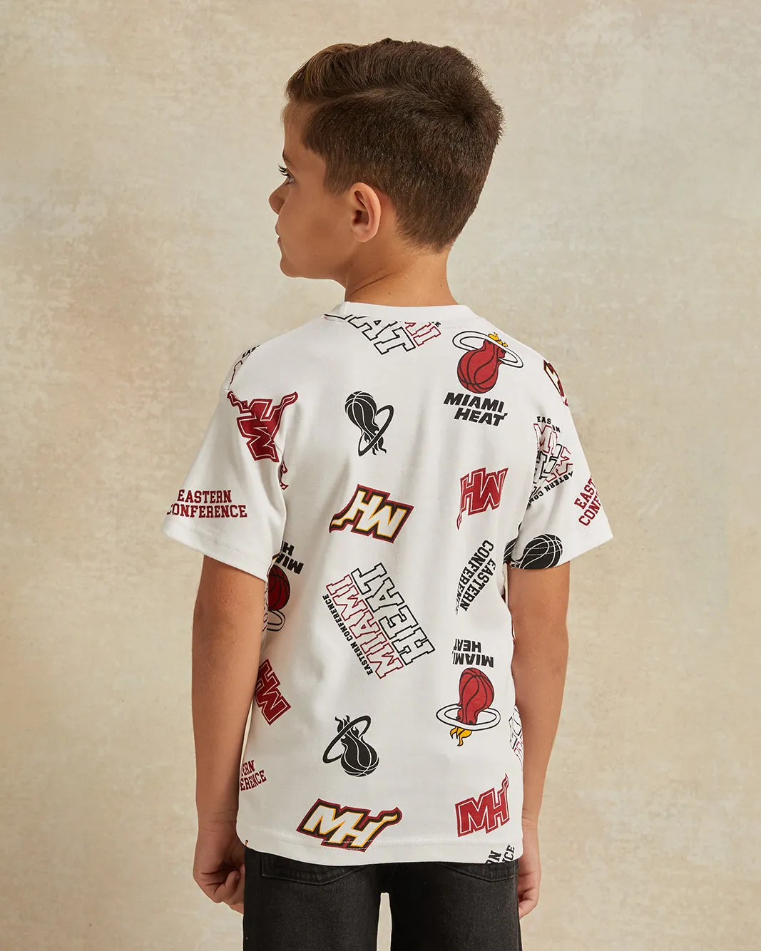 Boys White Miami Heat Print Oversized T-Shirt sold by Redtag product image thumbnail 3