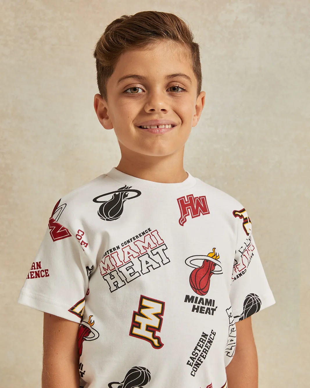 Boys White Miami Heat Print Oversized T-Shirt sold by Redtag product image thumbnail 4
