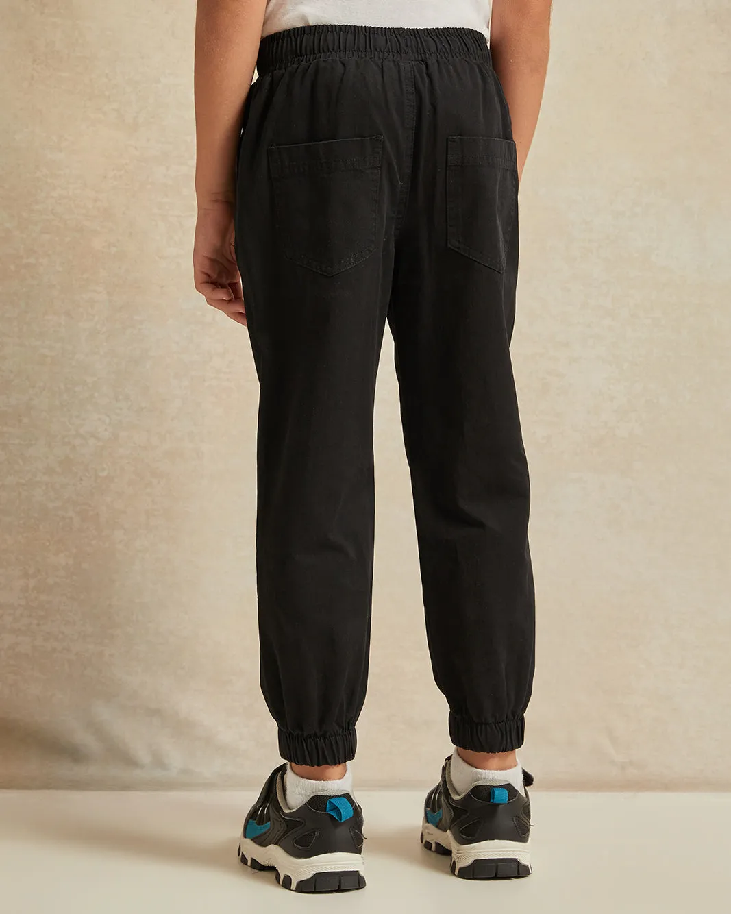Boys Black Solid Jogger sold by Redtag product image thumbnail 3