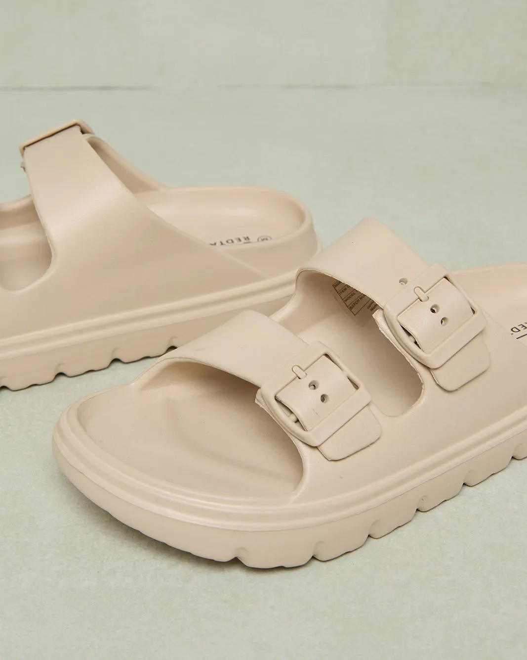 Women Beige Buckle Trim Slide sold by Redtag product image thumbnail 3