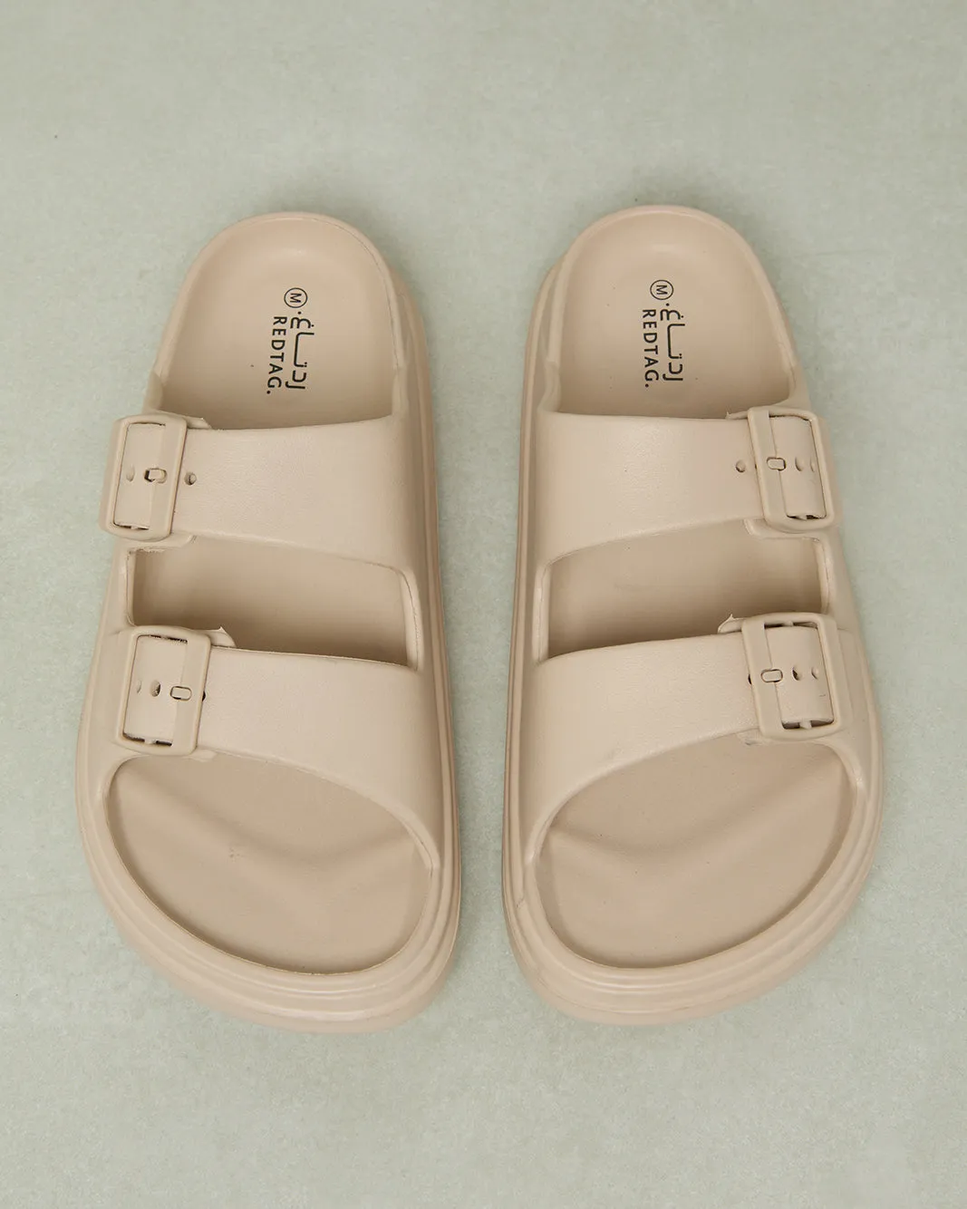 Women Beige Buckle Trim Slide sold by Redtag product image thumbnail 2