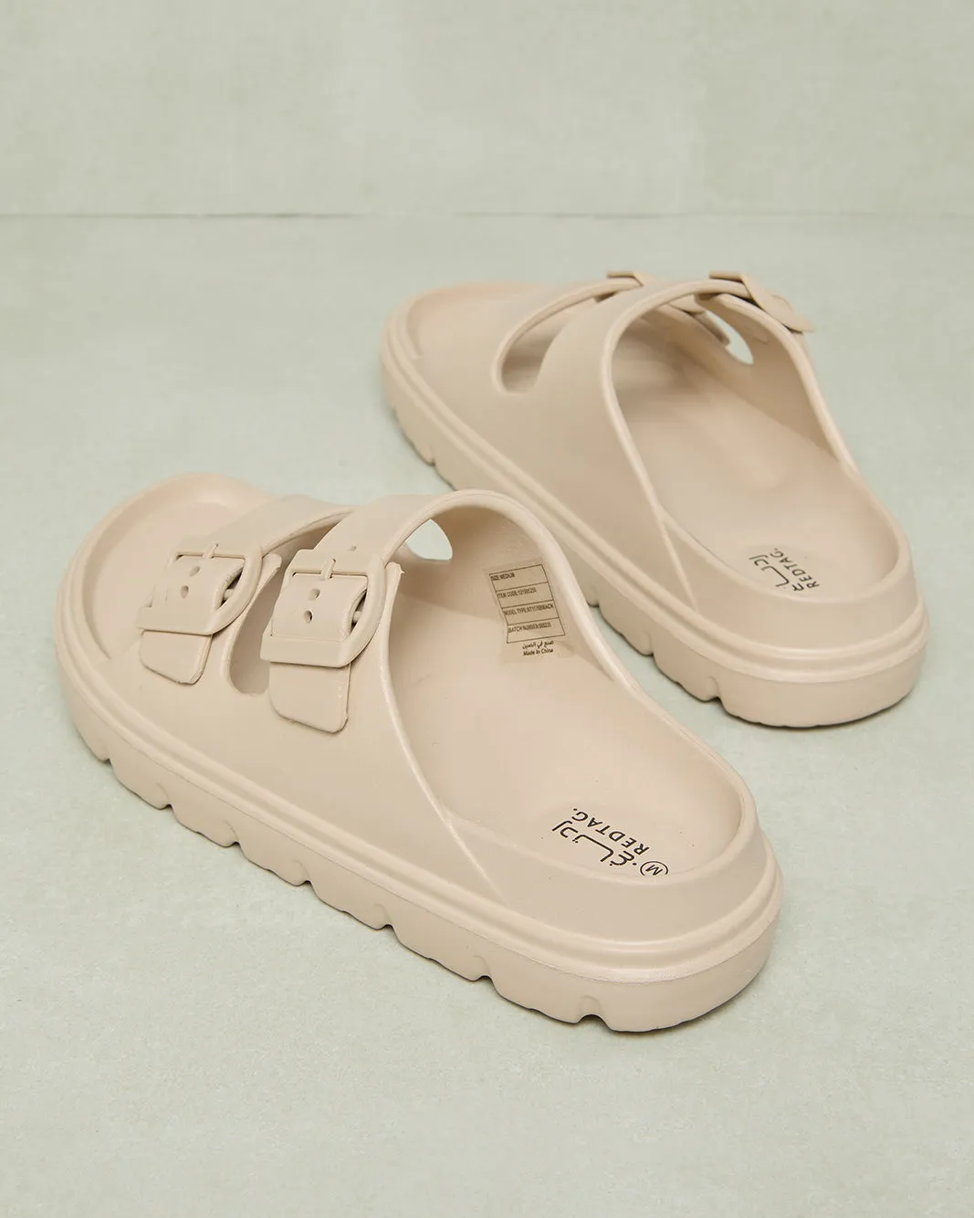 Women Beige Buckle Trim Slide sold by Redtag product image thumbnail 4