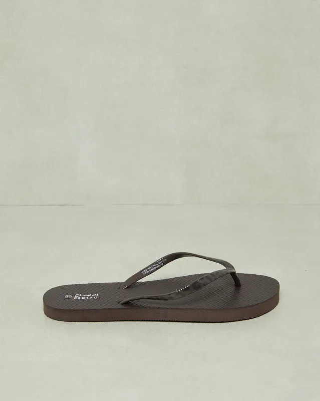Women Black Leopard Print Flip Flop sold by Redtag