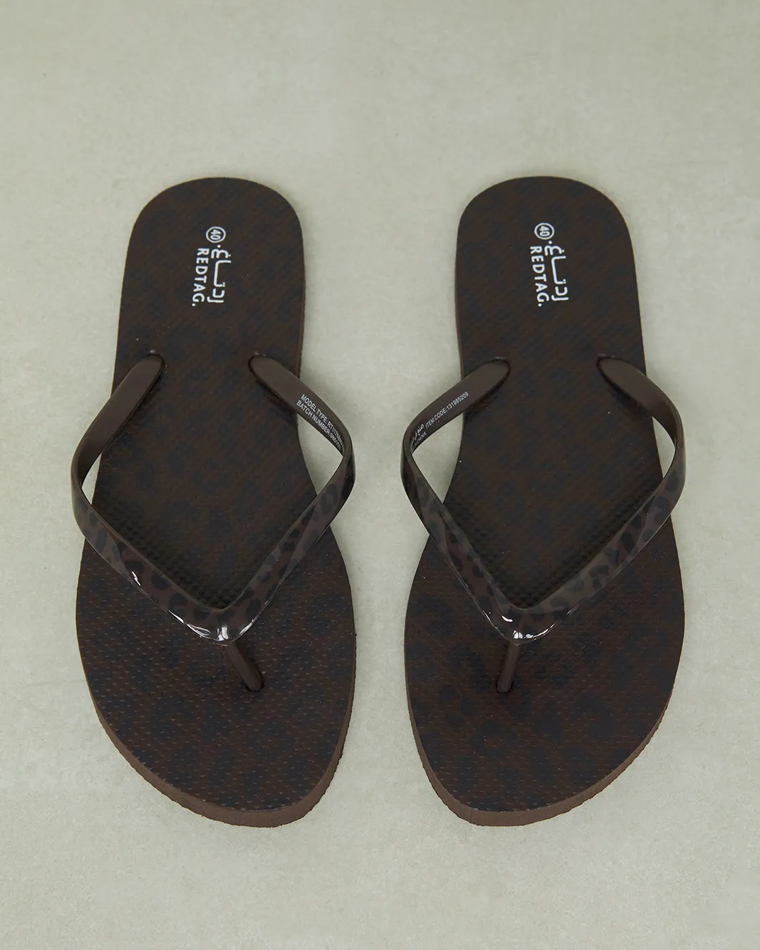 Women Black Leopard Print Flip Flop sold by Redtag product image thumbnail 2