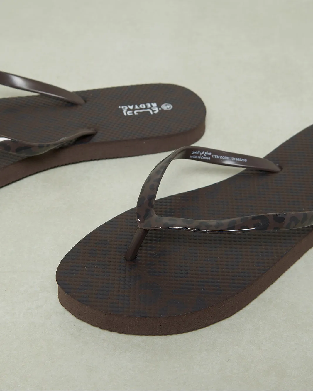 Women Black Leopard Print Flip Flop sold by Redtag product image thumbnail 3