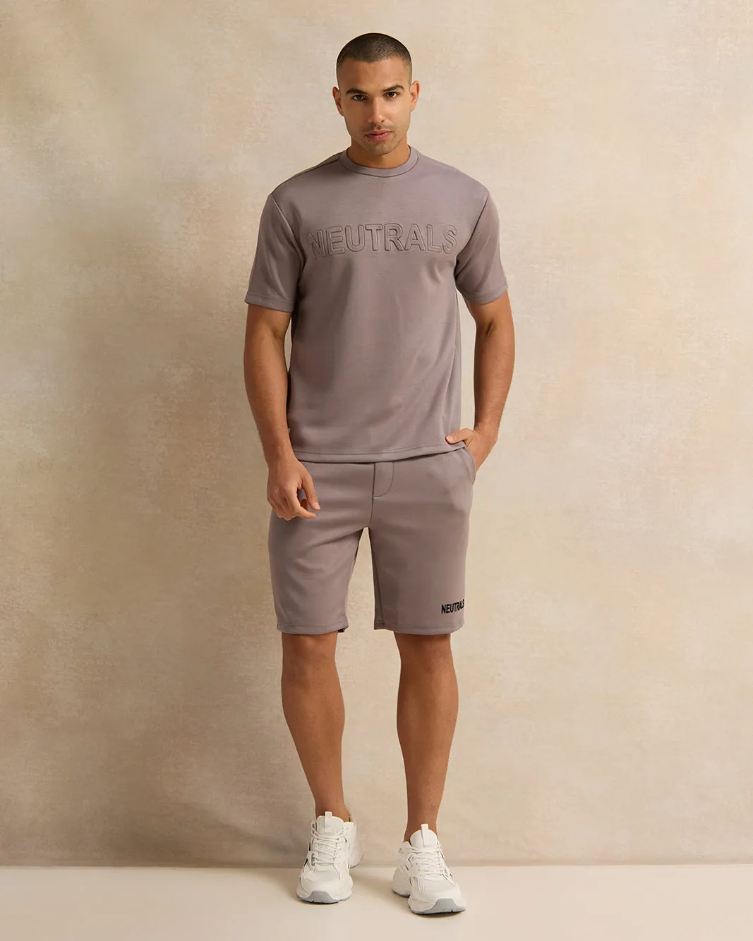 Men Grey Plain Lounge Short sold by Redtag product image thumbnail 2
