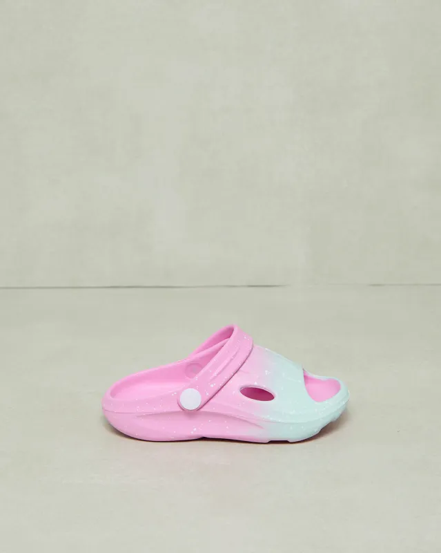Senior Girls Pink Open Toe Slide sold by Redtag