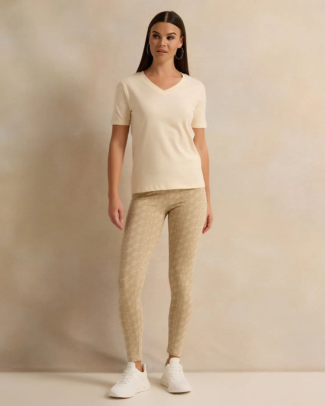 Women Cream Plain T-Shirt sold by Redtag product image thumbnail 2