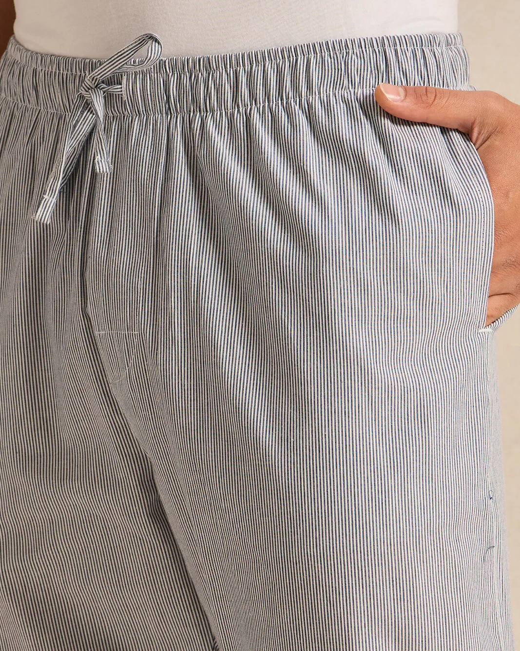 Men Grey Plain Pyjama Bottom sold by Redtag product image thumbnail 4