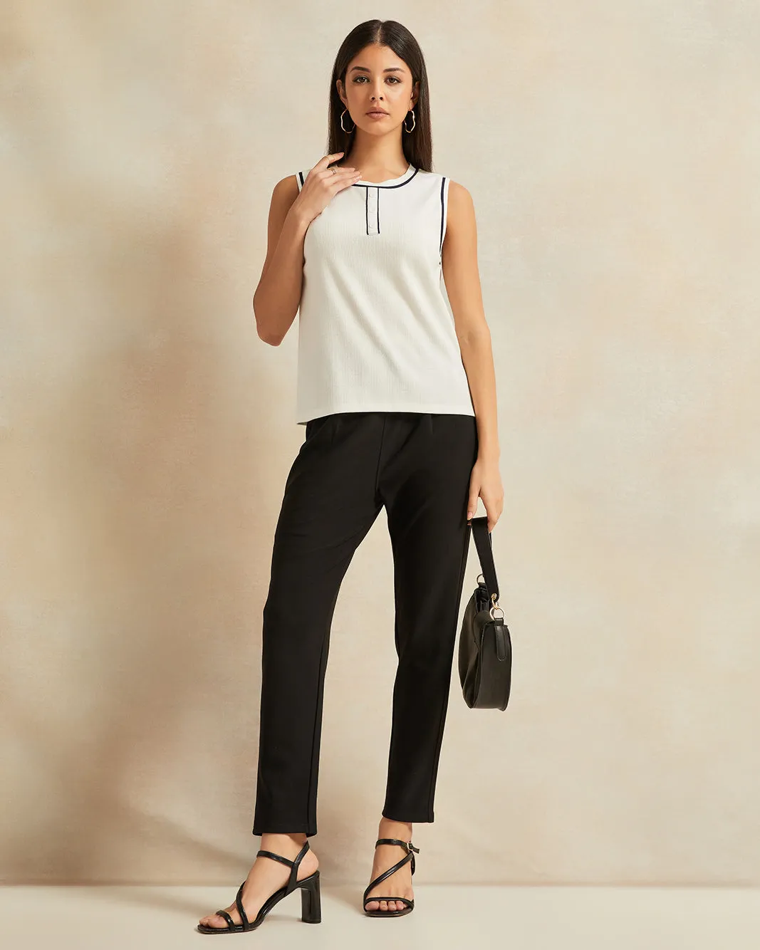 Women Black With Drawcord Leggings sold by Redtag product image thumbnail 2